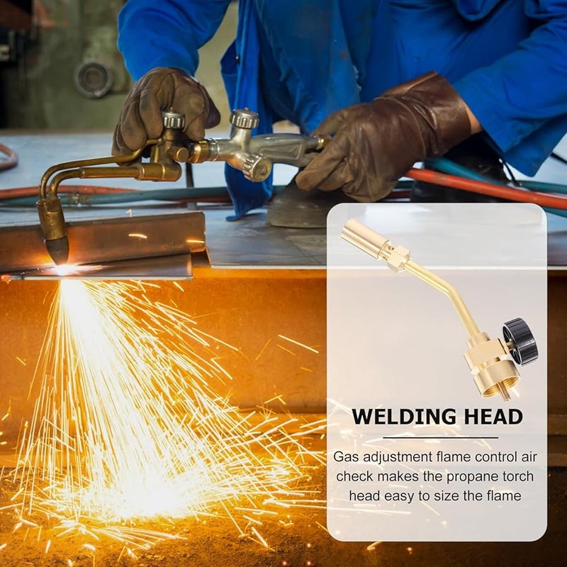 Brass Portable Gas Torch Head Propane Welding Tool for Professional Soldering - Image 3